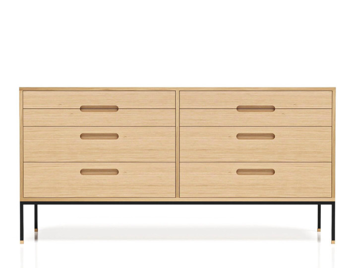 Commode double sur mesure. Modèle Cosmopol, 8 tiroirs