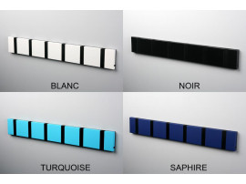 Porte manteau mural scandinave Knax Couleur, 6 patères, (8 coloris)