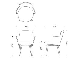 Chaise de conférence scandinave modèle Zen HR III 4706