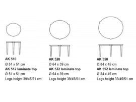 Orbit Nano round coffee table. 3 Ø. 3 higths