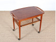 Scandinavian occasional table in Rio rosewood, designed by Johannes Andersen