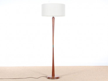 Scandinavian floor lamp in teak by Uno & Osten Kristensson for Luxus