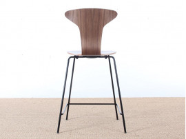Tabouret de bar scandinave modèle Munkegaard. Nouvelle édition. H 63/77 cm. 