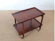 Desserte roulante scandinave en palissandre de Rio