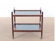 Desserte roulante scandinave en acajou