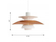 Mid-Century  modern scandinavian pendant lamp  PH 5 Copper by Poul Henningsen for Louis Poulsen