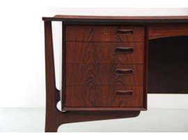 Grand bureau scandinave en palissandre de Rio