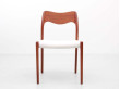 Suite de 6 chaises scandinaves en teck modèle 71. Revêtement au choix
